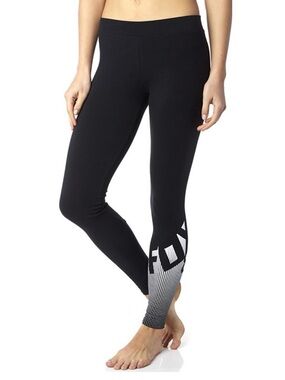 Fox racing Black Leggings with White Lower-Leg Logo